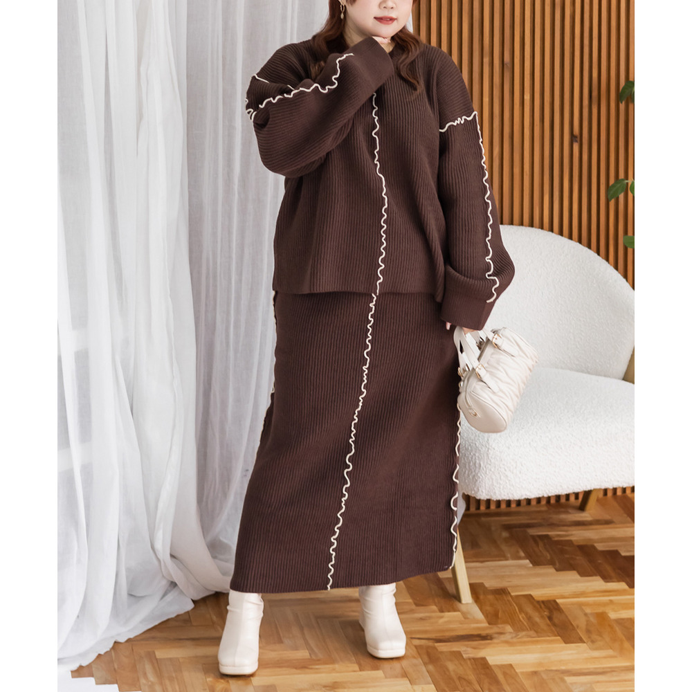 配色メローニットプルオーバー9