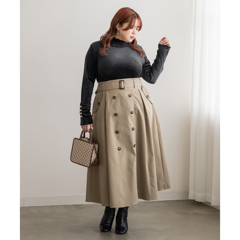 袖パールボタンプチハイネックシャギープルオーバー2