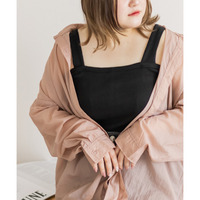 スクエアリブタンクトップ