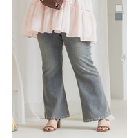 ストレッチデニムフレアパンツ