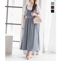 CLETTEオリジナルギャザーデザインノースリーブワンピース