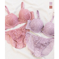 リュクスレースフロントホックブラジャー＆ショーツセット