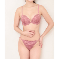 リュクスレースフロントホックブラジャー＆ショーツセット