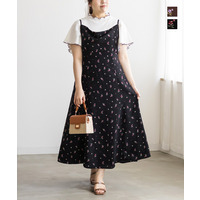 CLETTEオリジナルドレープデザイン花柄キャミワンピース