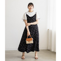 CLETTEオリジナルドレープデザイン花柄キャミワンピース