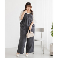 デニムライクビスチェ＆パンツセットアップ