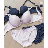 脇高エレガントレースブラジャー＆ショーツセット