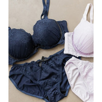 脇高エレガントレースブラジャー＆ショーツセット