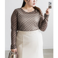チェック柄シアーカットソー