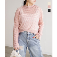 CLETTEオリジナルダイヤ柄シアープルオーバー