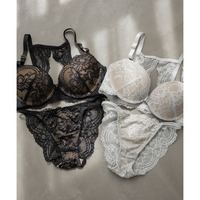 バックレースフロントホックブラジャー＆ショーツセット