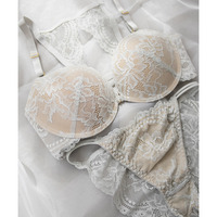 バックレースフロントホックブラジャー＆ショーツセット