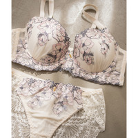 エレガントローズレースブラジャー＆ショーツセット