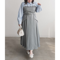 CLETTEオリジナルシャツドッキングベルト付きワンピース
