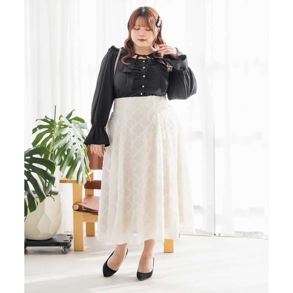 CLETTEオリジナルデコルテリボンフリルブラウス16