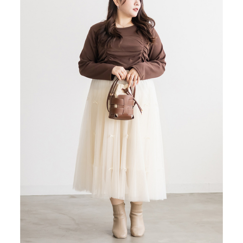 リボンチュールフレアスカート2