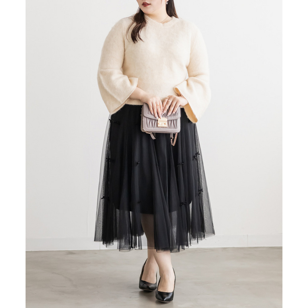 リボンチュールフレアスカート6