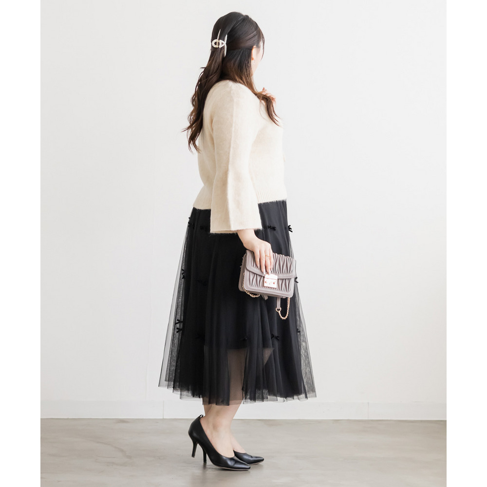 リボンチュールフレアスカート7