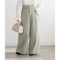 CLETTEオリジナルダブルウエストデニムワイドパンツ