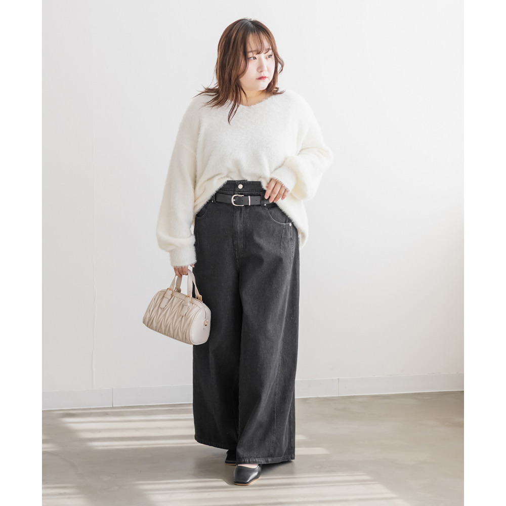 CLETTEオリジナルダブルウエストデニムワイドパンツ11