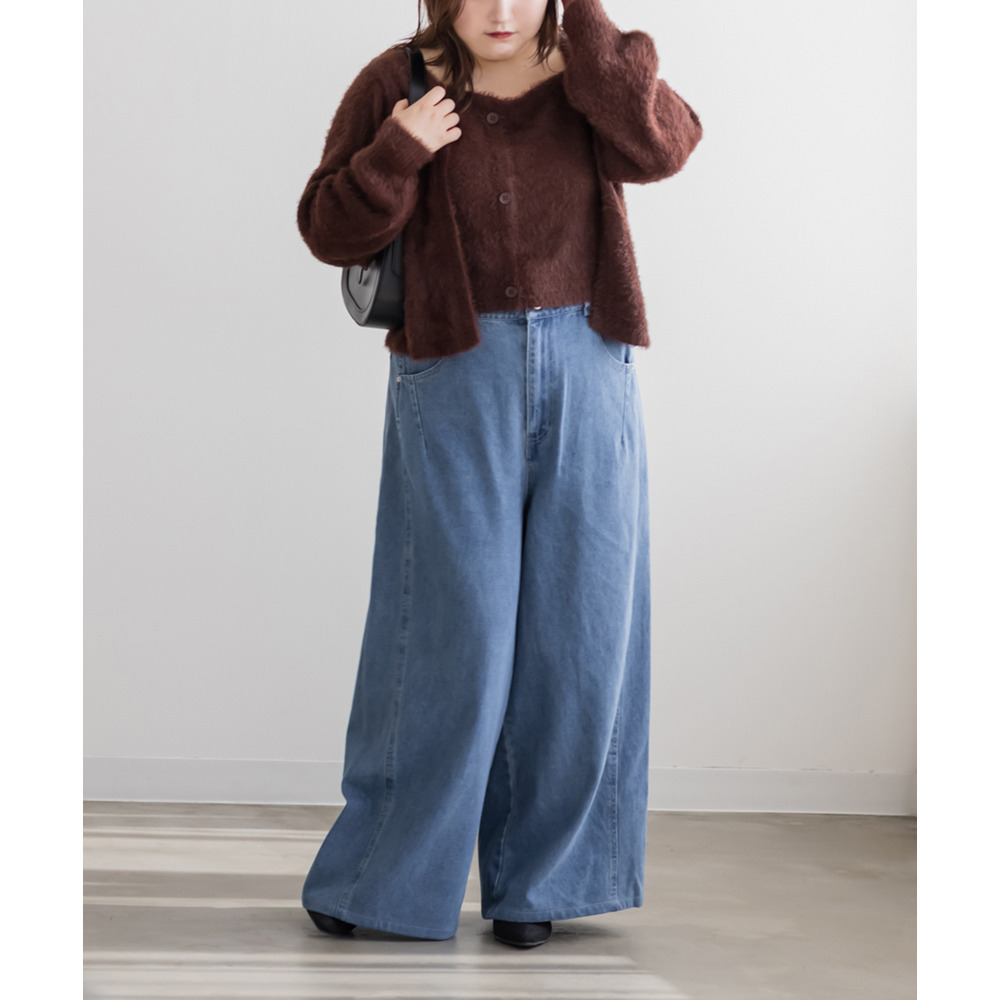 CLETTEオリジナルダブルウエストデニムワイドパンツ7