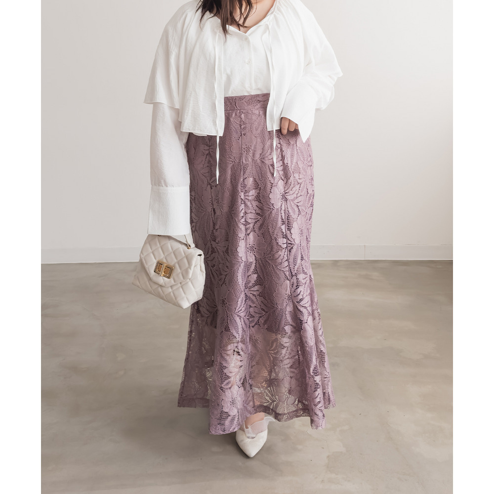 レースマーメイドスカート8