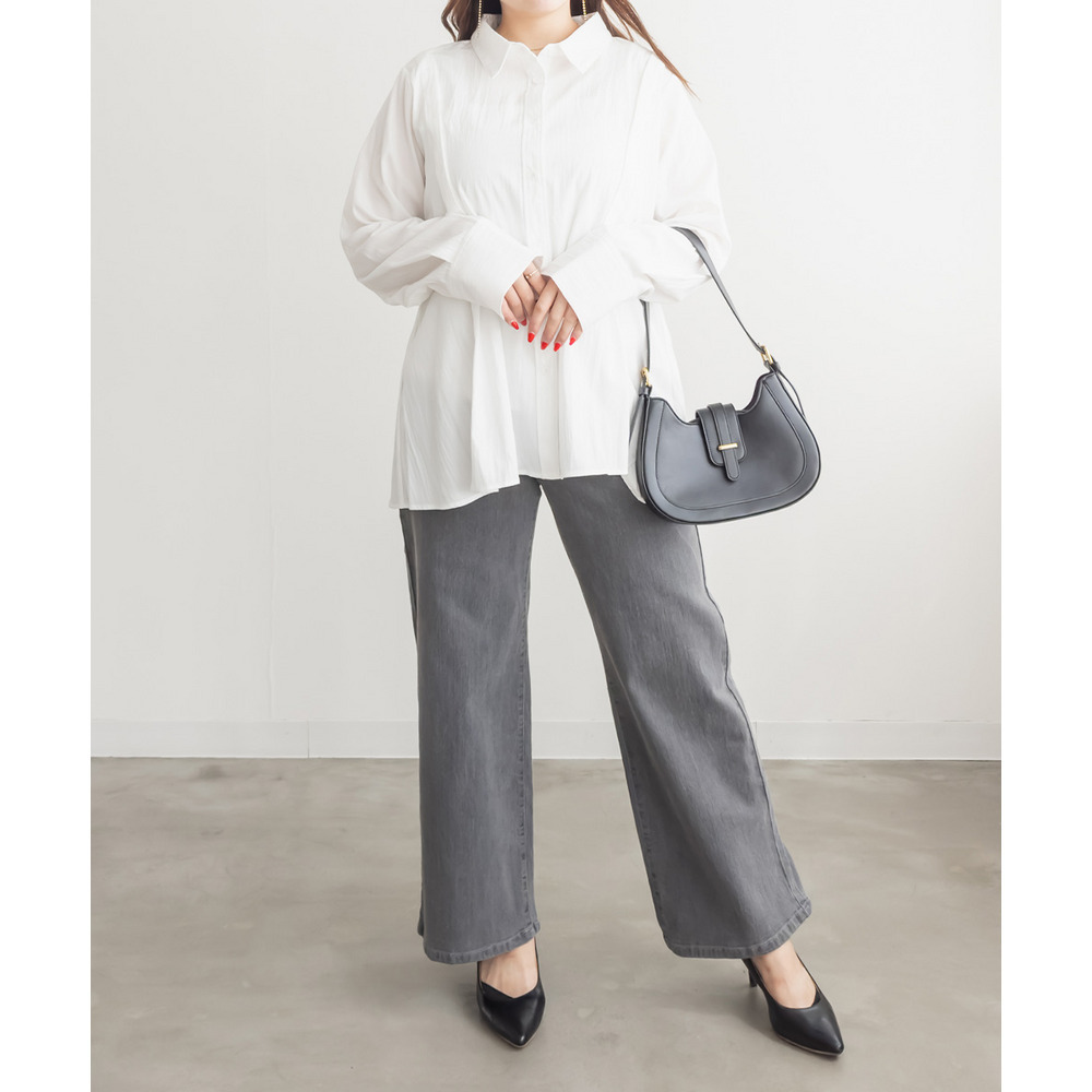 ウエスト裏ゴムタブ付きワイドパンツ7