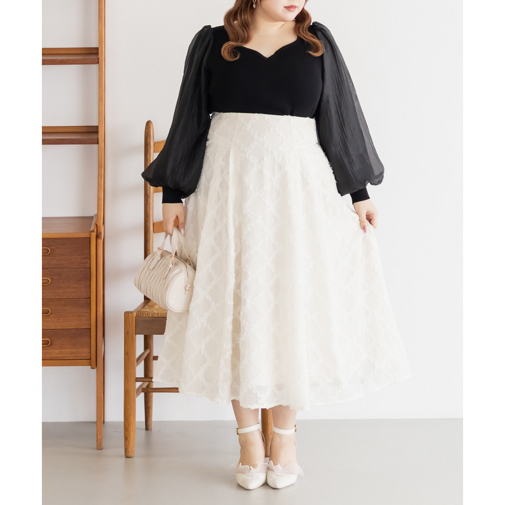 CLETTEオリジナルハートネックシアー袖ニット8