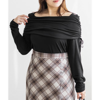 CLETTEオリジナルサイドリボンオフショルデザインカットソー