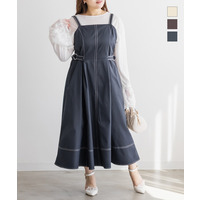 CLETTEオリジナル配色ステッチサイドベルトワンピース