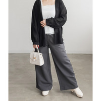 ウエストゴムスウェットワイドストレートパンツ