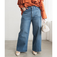 ヴィンテージ加工デニムワイドパンツ