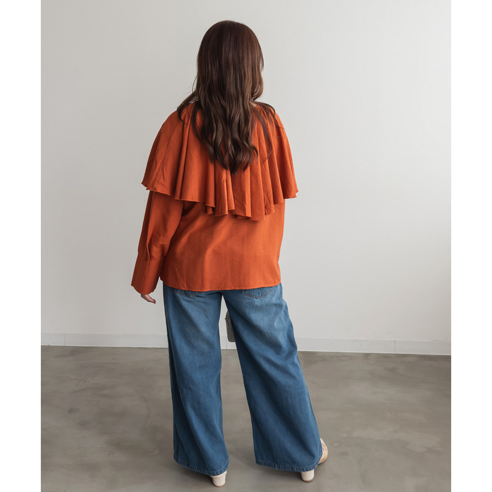 ヴィンテージ加工デニムワイドパンツ3