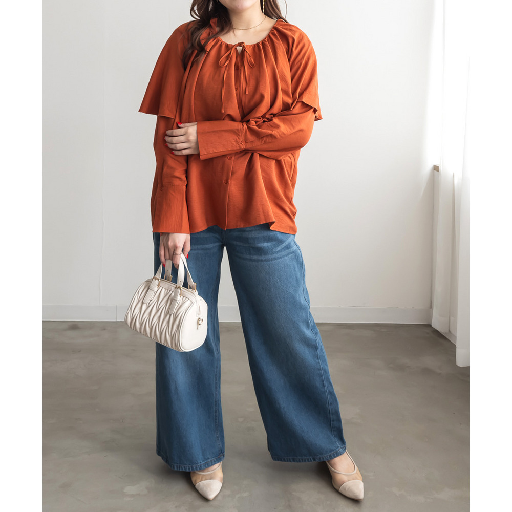 ヴィンテージ加工デニムワイドパンツ4