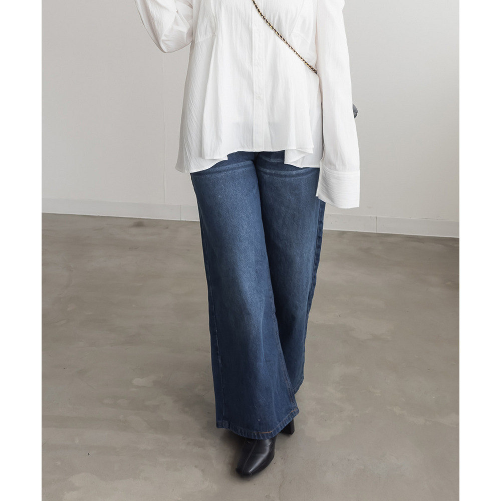 ヴィンテージ加工デニムワイドパンツ6