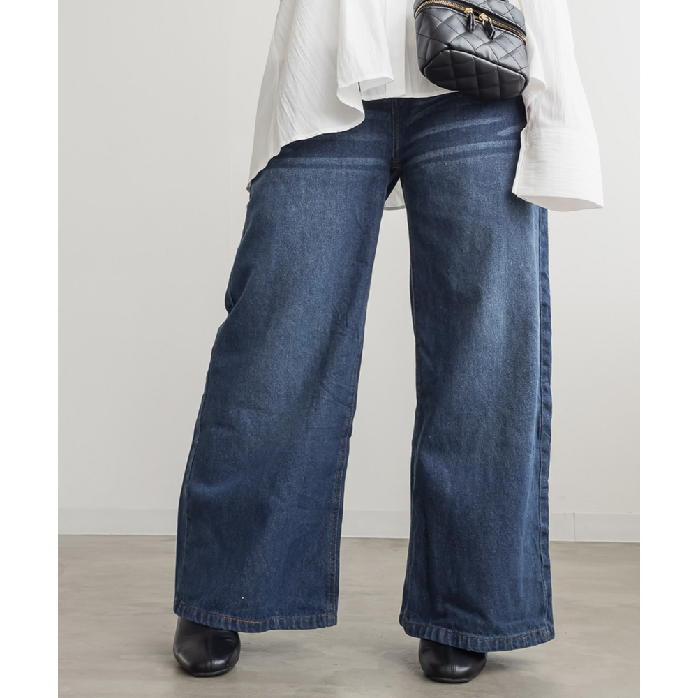 ヴィンテージ加工デニムワイドパンツ7