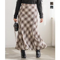 CLETTEオリジナルチェック柄シフォンスカート