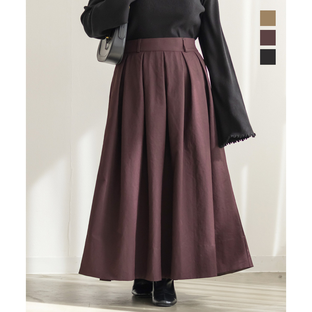 CLETTEオリジナルタックロングスカート