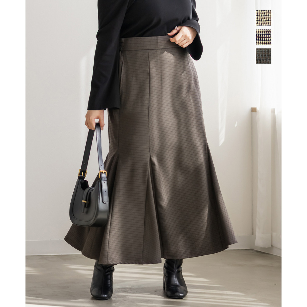 CLETTEオリジナル千鳥柄マーメイドスカート1