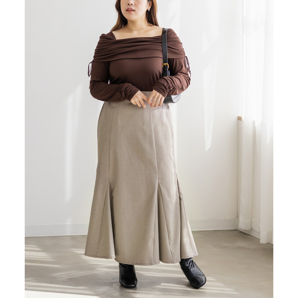 CLETTEオリジナル千鳥柄マーメイドスカート8