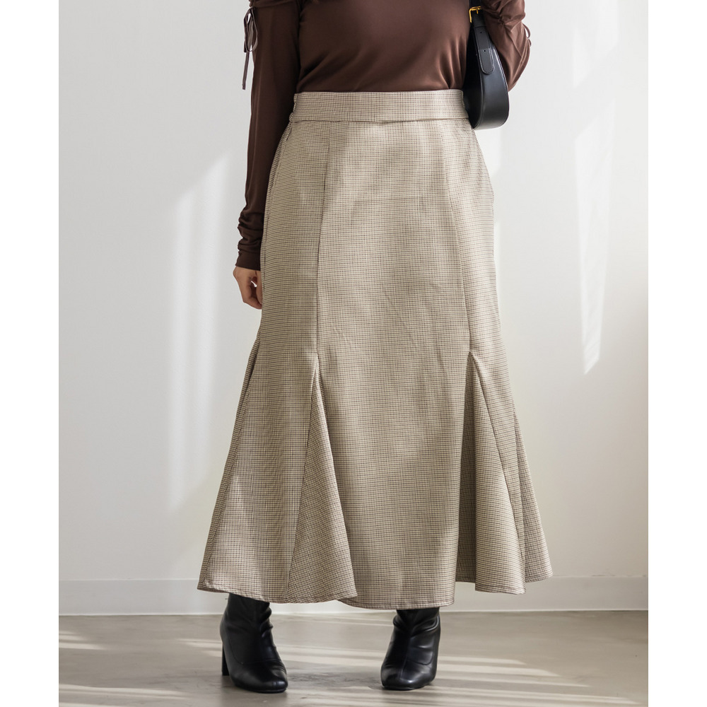 CLETTEオリジナル千鳥柄マーメイドスカート1