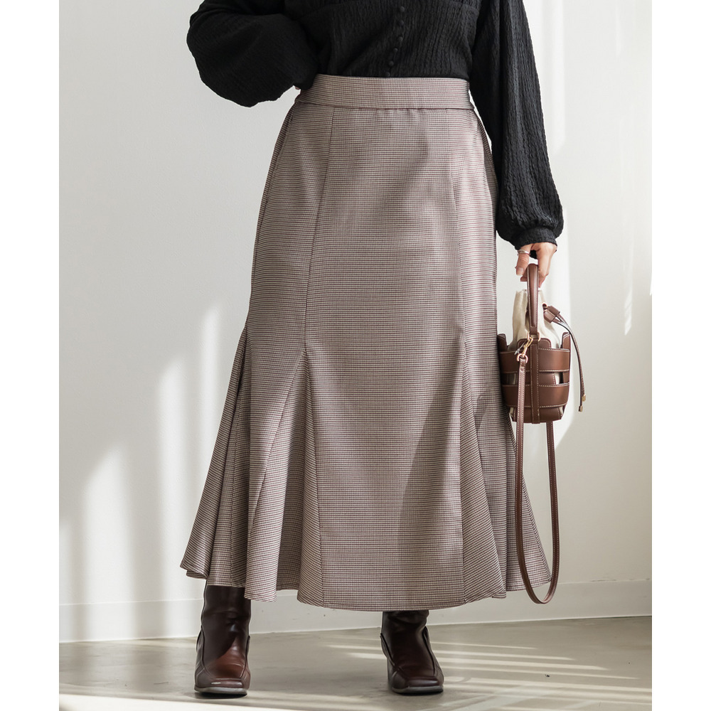 CLETTEオリジナル千鳥柄マーメイドスカート1