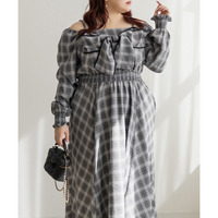 CLETTEオリジナルチェック柄2WAYリボンワンピース