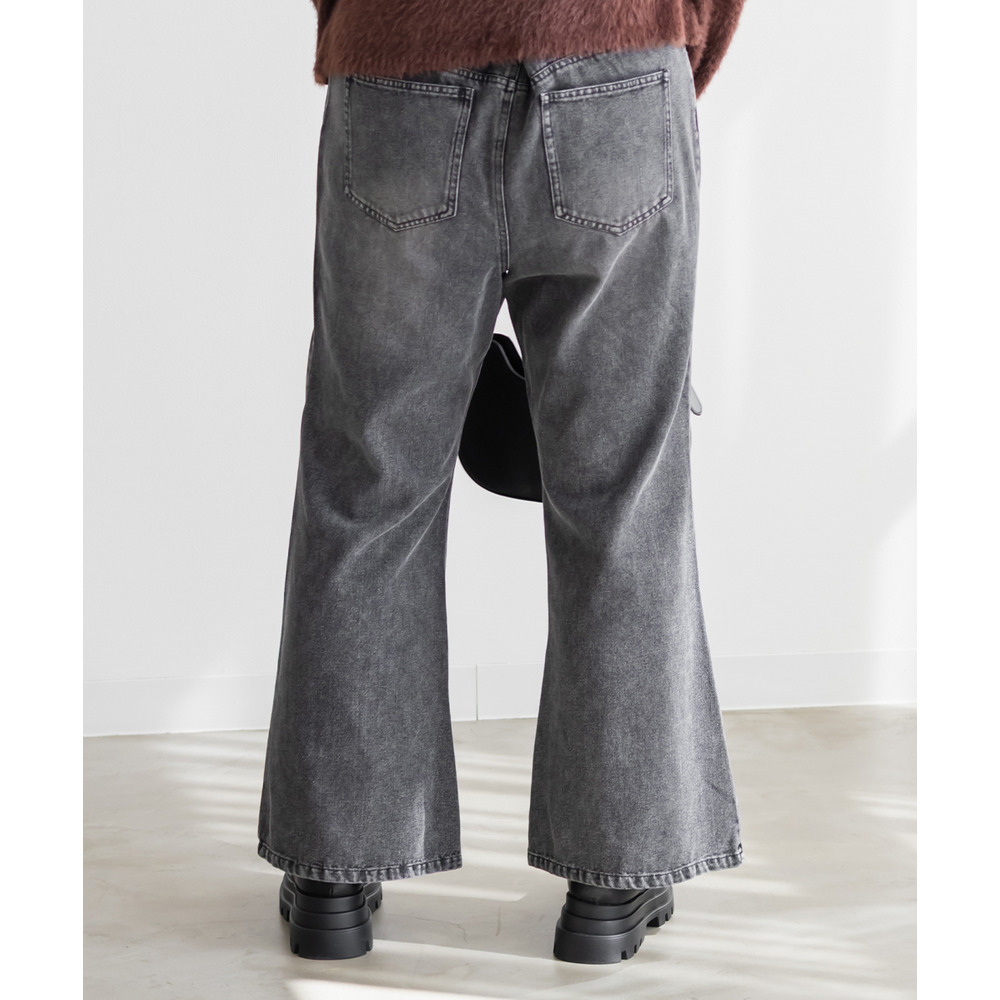 クロススタッズデニムフレアパンツ6