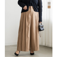 プリーツデザインワイドパンツ