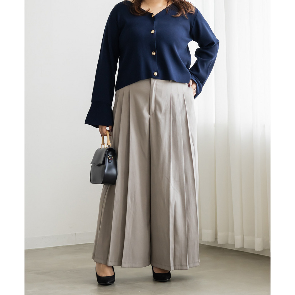 プリーツデザインワイドパンツ5