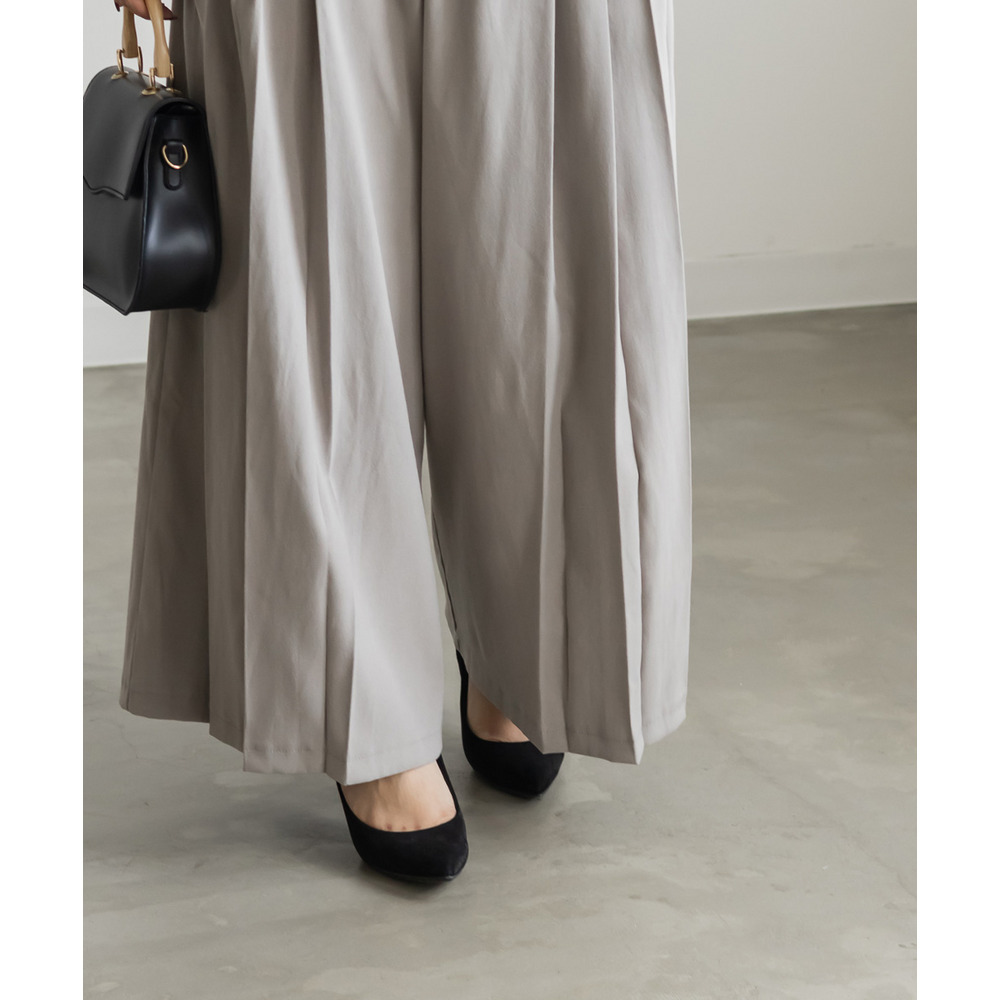 プリーツデザインワイドパンツ7