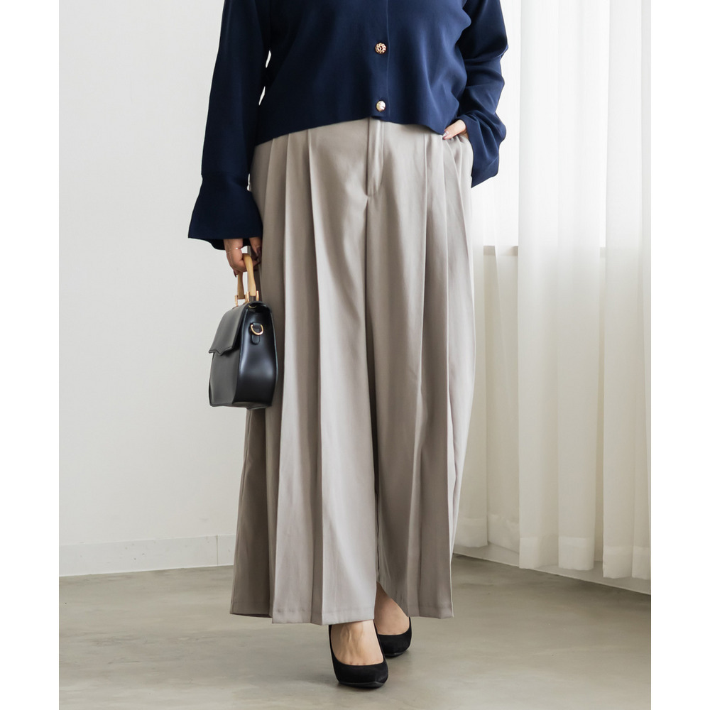 プリーツデザインワイドパンツ1