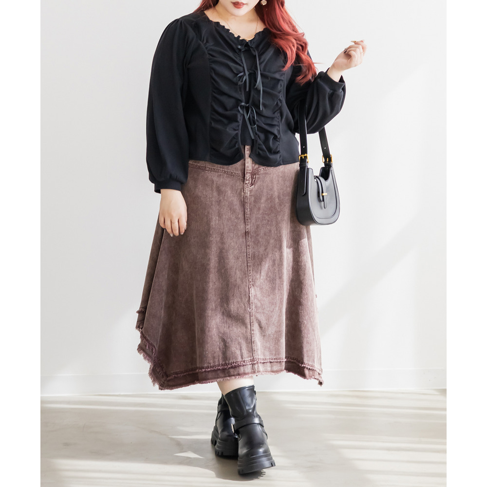 フリンジデザインイレヘムミディスカート5