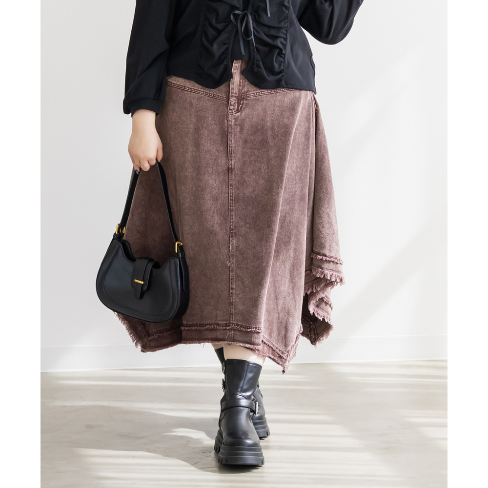 フリンジデザインイレヘムミディスカート6